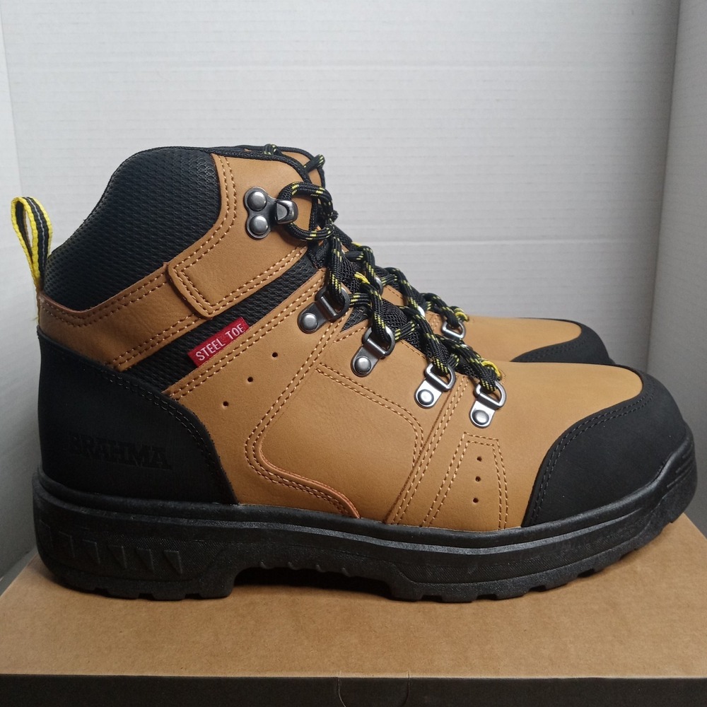 Brahma Appaloosa Steel Toe Work Boots Men's Size US 9.5 Anti-Fatigue Footbed NWB